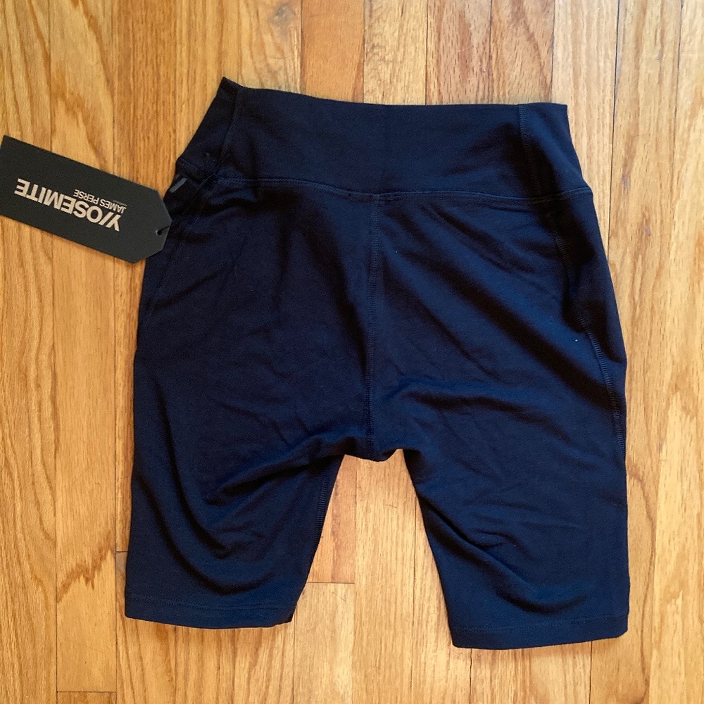 NWT Women's James Perse YOSEMITE Bike Shorts, Black, Size 0, USA
